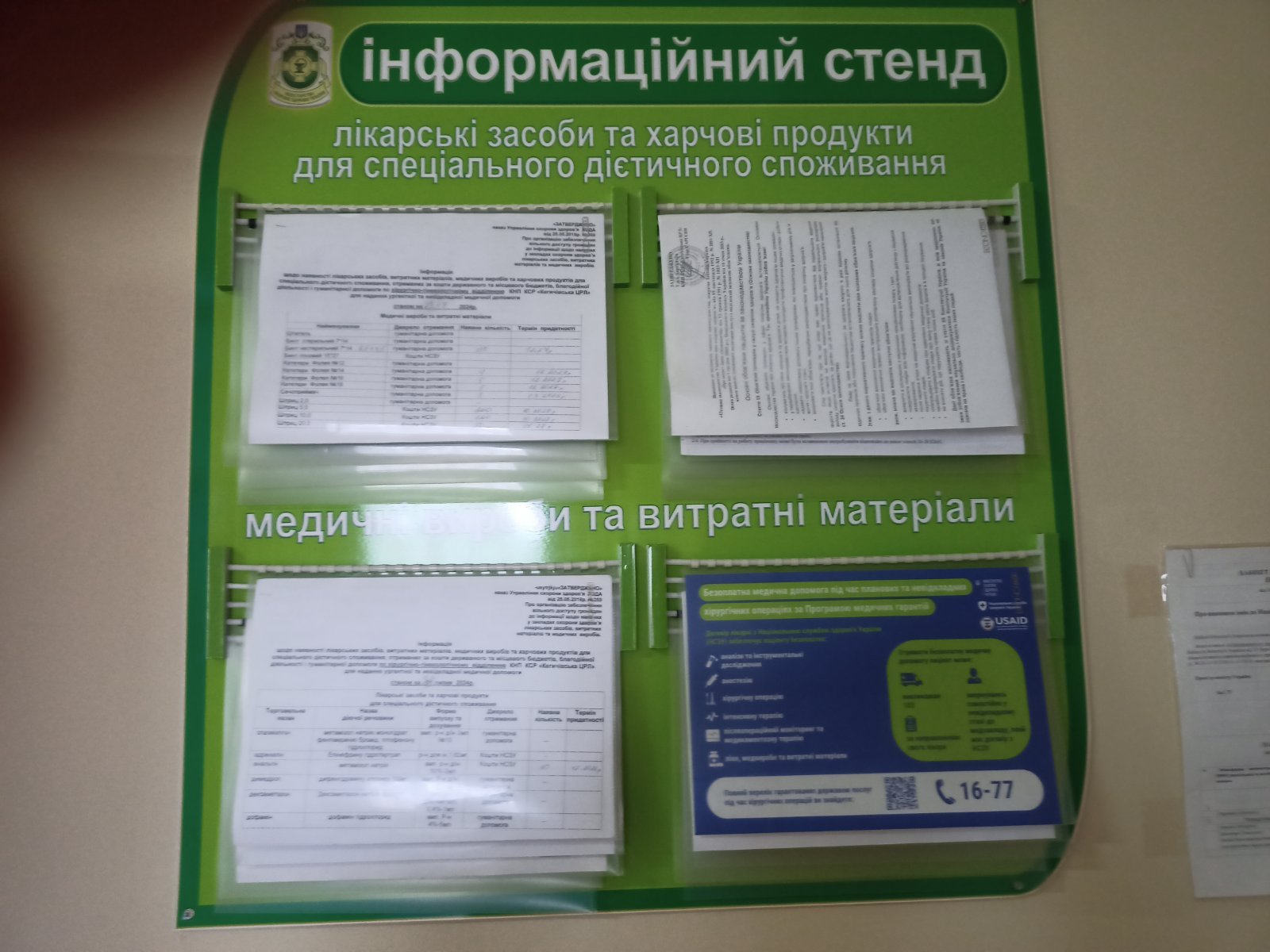 Інформація про наявність ліків станом на 01.08.2024