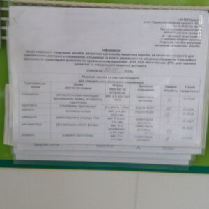 Інформація щодо наявності ліків станом на 30.12.2024